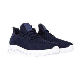 Crosshatch Mens Trebedw Flyknit Sneakers / Navy/White